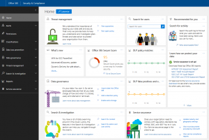 Office 365 Security and Compliance example screen