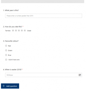 Microsoft Forms Template